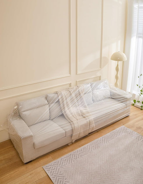 K KINGPLAST King/Queen Plastic Mattress Case, 78" x 10" x 96" Clear Plastic Disposal Mattress Storage Bag Cover for