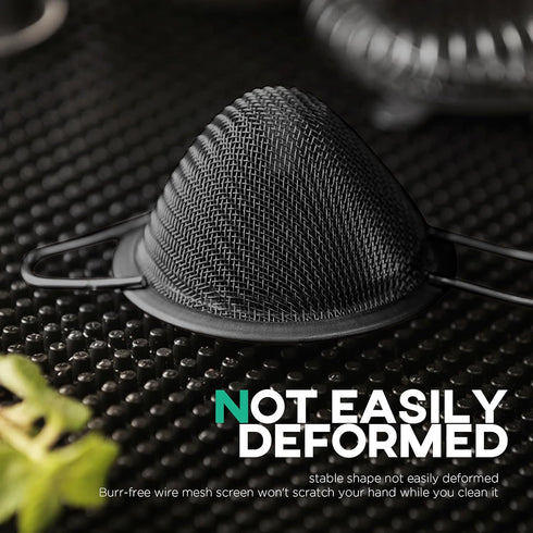 Homestia 304 Stainless Steel Fine Mesh Strainer, Liquid Strainer Cup for Food, Drinks, Tea, Coffee, Juice, Noodles,