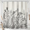 Riyidecor Wild Floral Shower Curtain 72Wx78H, Botanical Flower Plant Art Printed Fabric with Hooks