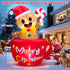 6 FT Tall Christmas Inflatables Outdoor Decoration Gingerbread Man Hot Chocolate, Built in LEDs Funny Inflatable Ginger