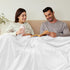 Exclusivo Mezcla Fleece Throw Blanket for Couch - 300GSM Super Soft and Warm, Pure White Cozy Plush Blanket, 50x60