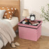 16.1 Inches Storage Ottoman Foldable Small Ottoman Foot Rest Foot Stool Velvet Ottoman with Storage for Living Room
