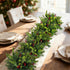 2PCS Bailikang Christmas Artificial Pine Needles Branches Table Decor with Red Berry Pine Cones Greenery Stems