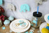 Baby Shower Blue Elephant Confetti Decorations, 100 Pcs for Baby Shower Button Birthday Theme Party