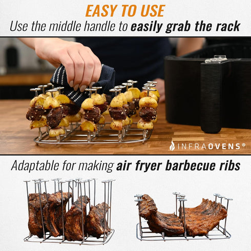 INFRAOVENS Air Fryer Rack for Chefman Multifunctional Digital Air Fryer XL 10 L, Stainless Steel Accessories
