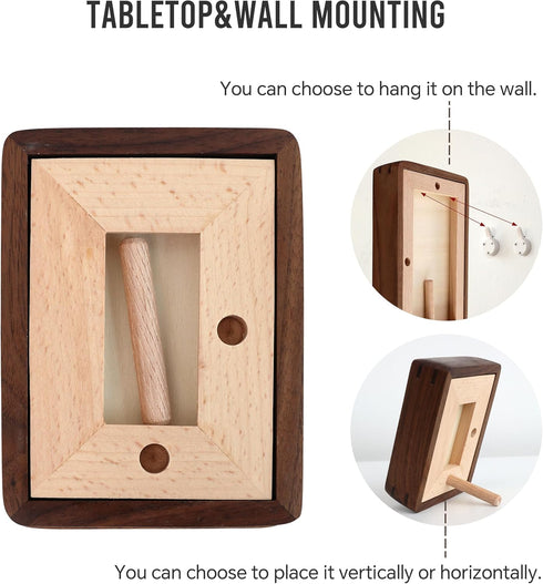 2x3 2.5x3.5 2.5 3.5,Plexiglass,Tabletop Walnut Wood Picture Frame,Picture with Mat or Without Mat,Standing Desk Photo