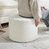 Bezseller Soft Boucle Pouf Ottoman, Comfortable Foot Rest, Full Foam Filling Footstool for Living Room, Bedroom