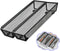 2PCS Drawer Organizer for Kitchen, Utensil Mesh Drawer Organizer with Interlocking Arm for Flatware, Black