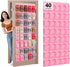 Hualleko 40-Pocket Over the Door Shoe Organizer - Large Mesh Pocket Hanging Shoe