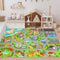 Auetwyona Boys Car Rugs for Kids Toy Cars,Large City Road Rug for Playroom