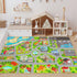 Auetwyona 3' 5' Boys Car Rugs for Kids Toy Cars,CityLife Airport & City Road Rug for Playroom Car Track Play Mat Carpet