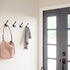 Franklin Brass Casual Farmhouse (5-Pack) Double Hooks for Hanging - Matte Black Wall Mount Hanger for Towel, Bag, Purse