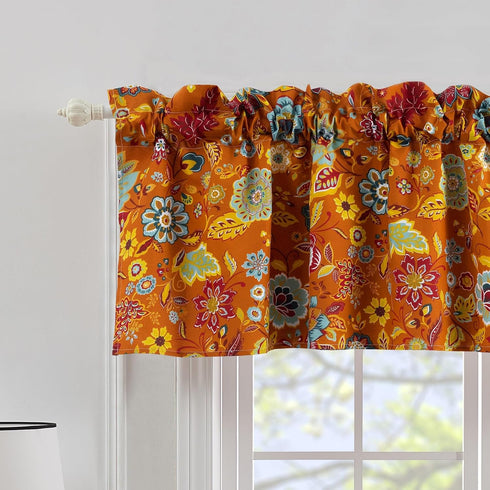 Greenland Home Astoria Semi-Sheer Window Valance – Decorative Treatment for Living Room, Bedroom, or Kitchen, 84 W x 19