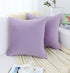 Jeneoo Comfy Soft Thick Velvet Throw Pillow Covers, 2 Pieces Decorative Solid Square Cushion Cases (Lavender, 16 x 16)