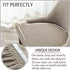 2 Pack TOPCHANCES Wingback Side Chair Cover,Stretch Stripes Rhombic Geometric Wingback Chair Covers Slipcover Banquet