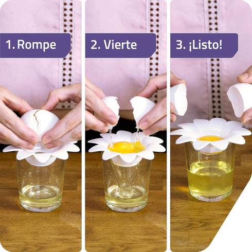 Peleg Design Daisy Plastic Egg Separator, Cute Flower Design Egg White Yolk Divider Kitchen Gadget