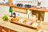 12" Counter (M:12"x7"x1.57") Medium Acacia Wood Riser Pedestal Stand Farmhouse Wood Display Riser for Kitchen