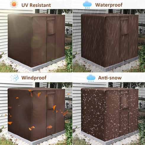 Air Conditioner Covers for Outdoor Unit, Winter AC Covers, Fits up to 26"x26"x32"