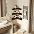 Set 3 Alsonerbay Corner Shelf Wall Mount, of Floating Shelves for Storage and Display, Rustic Wood Shelves for Bedroom