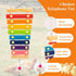 9 PCS Chicken Coop Toys, Chicken Swing Toys for Chickens Xylophone Mirror with Bell Hanging Vegetable Fruits Skewers