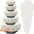 5 Pcs Reusable Bowl Covers, Large Cloth Fabric Bowl Covers, Stretch Elastic Food Storage Container Reusable Lids for