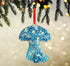 2025 JUESMOS Mushroom Christmas Ornaments Metal Mushroom Hanging Ornament for Christmas Tree Decorations Crystal