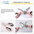 8" Heavy Duty Utility Scissors, All Purpose for Cardboard, Plastic, Carpet, Sharp Stainless Steel Blades