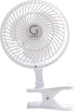 Genesis 6-Inch Clip Fan, Convertible Table-Top & Clip Fan with Two Quiet Speeds, Ideal for Home, Office, White