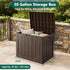 30 Gallon Outdoor Storage Box, Waterproof Resin Deck Box Organizer for Patio Cushion Storage, Lockable Outside