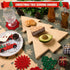 Christmas Bamboo Cutting Board - Christmas Tree Shape Serving Board for Kitchen, Decorative Wood Cheese Platter