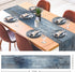 Decor(13x72 inch) Emvency Farmhouse Style Table Runner, Abstract Art Painting Denim Blue Table Runners for Kitchen