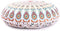 Large 32" Pink Manadala Round Pillow Cover, Decorative Mandala Pillow Sham, Indian