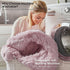 5 OLANLY Blush Round Rugs for Bedroom - Machine Washable, ft Circle Area Rugs for Living Room, Soft and Fluffy Shaggy