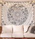 Neasow Bohemian Tapestry Wall Hanging, Beige White Floral Tapestry, 60×80 inches, Boho Hippie Home Decor