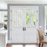 FMFUNCTEX Green White Sheer French Door Curtains 40 Inches Long, 50 Inches Wide, 1 Panel with Tieback, Branch Tree Print