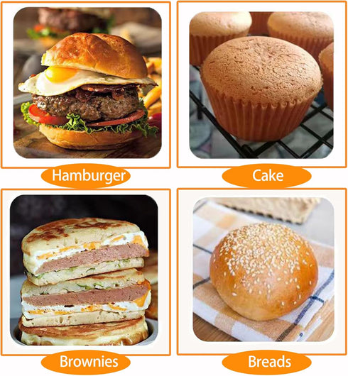 Mini Pie Pan Tart Tins, 4 Inch Cupcake Pan, Air Fryer Hamburger Bun Mold, 2 Sets