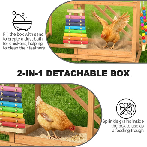 Multi-Functional Chicken Perch with Swing and Xylophone Toy