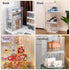 FABROK Clear Book Storage Organizer Box - Plastic Stackable Book Display Case with Magnetic Door - Assemble Storage