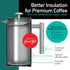 Coffee Gator French Press Coffee Maker - Insulated Stainless Steel Manual Coffee Tea Maker for Home, Camping, 4 Cup