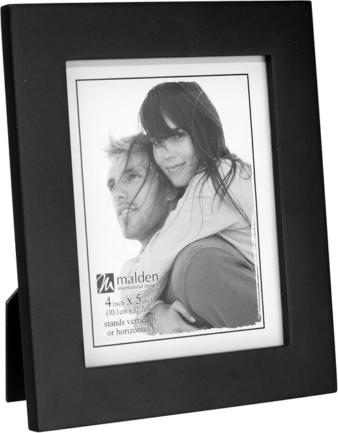 Malden 4x5 Picture Frame, Wide Real Wood Molding, Black
