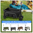Collapsible Wagon Side Pocket with Reflective Strip, Folding Wagon Cart Storage Bag with Mesh Pouch for Umbrella