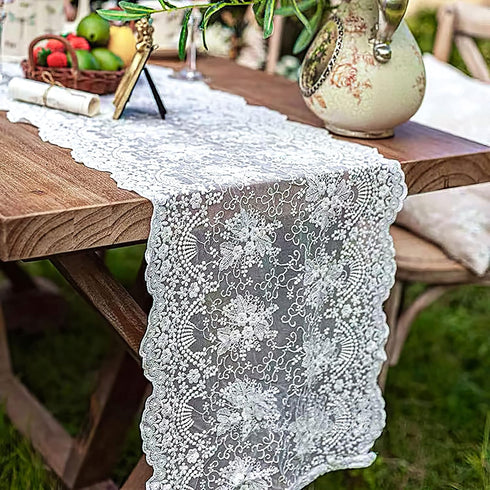 Insparkle Living Short Lace Table Runner 36"-Vintage Small Lace Runners Doilies Dresser Scarf for