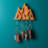 Mountain Decor Keyholder in Cherry Wood - Climb Every Mountain Wall Decor with 4 Key Rings Included