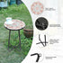 12 inches VCUTEKA Patio Side Table Outdoor Accent Table Bistro Coffee Table Plant End Table Small Porch Table Indoor