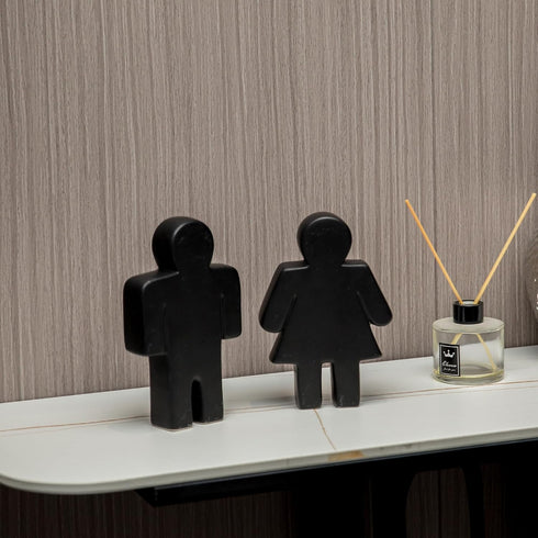 Defined Deco Ceramics Figures Decorative Objects, Funny Bathroom Decor for Shelves, Cute
