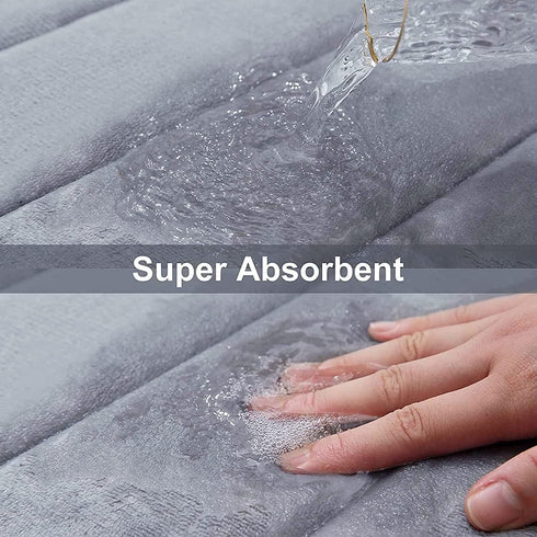 Buganda Memory Foam Bath Mat Rug - 59" x 17" Ultra Soft Non-Slip Water Absorbent Machine Washable Bath Runner