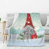 320GSM Cozy 2, 80"x60") Christmas Gnomes Throw Blanket, Xmas Gifts Blanket, Fluffy Soft Warm Plush Lightweight