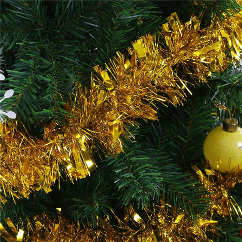 DECORA Gold Tinsel Garland for Christmas Tree Decorations, Wedding, Birthday Party Supplies, 33 FEET