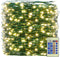 Outdoor Indoor String Lights, 300LED Warm White Fairy Lights 99ft Green Wire Dimmable with Remote Control, Waterproof