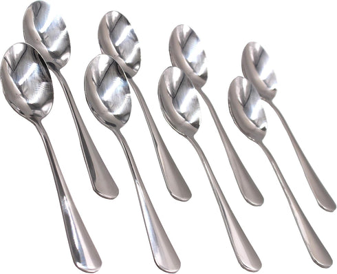 Pack of 15 Stainless Steel Extra-Fine Teaspoons, 6.7 Inches, Hard to Bend, Silver